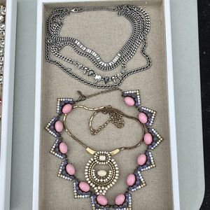 2 Stella and Dot Necklaces and 1 Aldo Necklace